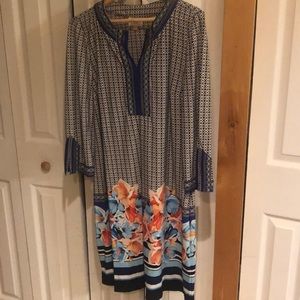 ECI NEW YORK PRINTED JERSEY DRESS